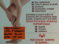 Esame CIRCOLAZIONE VENOSA Arti Inferiori Ven 12 Maggio FARMACIA GEMIGNANI Ponzano Magra La Spezia Sarzana