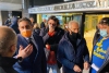 Il presidente di Regione Liguria Giovanni Toti incontra una delegazione dei ristoratori in protesta a Genova