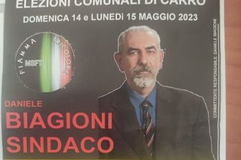 Amministrative Carro, il programma del candidato sindaco Daniele Biagioni