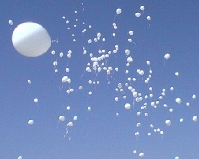 Palloncini bianchi per ricordare le piccole vittime di tumori