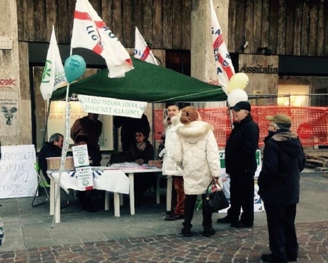 Lega Nord, gazebo in piazza Beverini per il 25 aprile