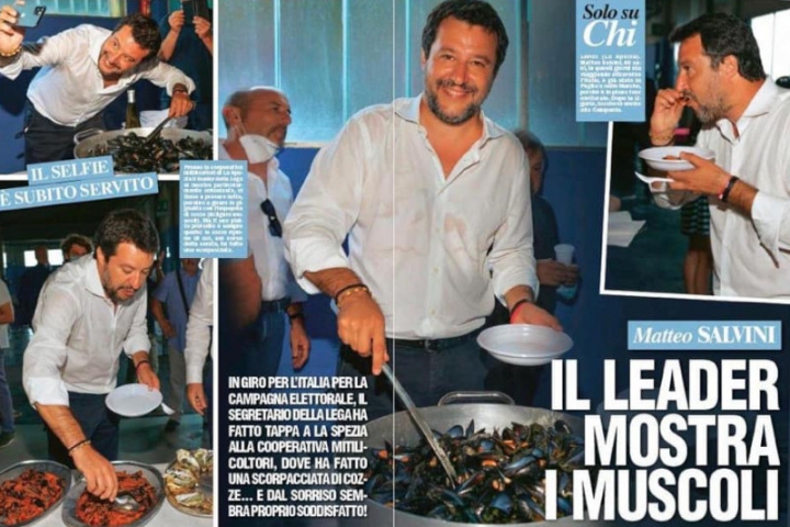 Il leader della Lega Matteo Salvini sulla rivista &quot;Chi&quot;