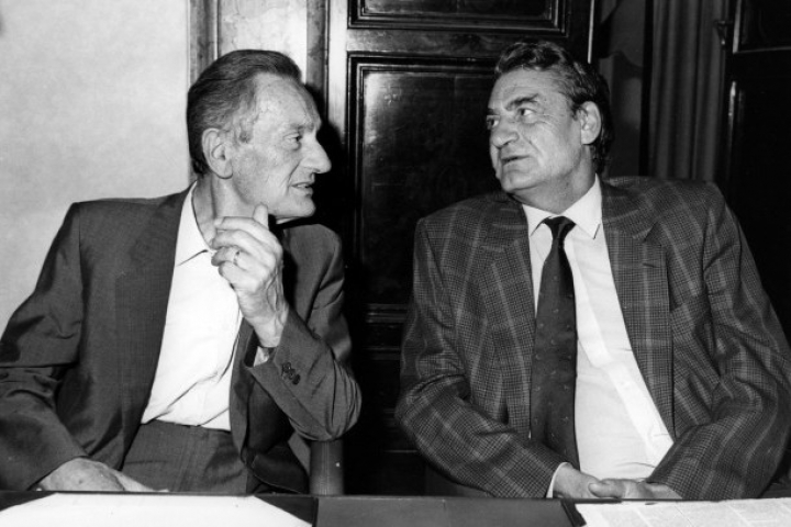 Benigno Zaccagnini (a sinistra) e Mino Martinazzoli (a destra)