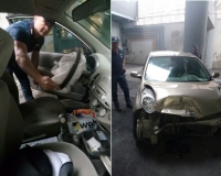 Fuga a bordo di un&#039;auto rubata, tre macchine distrutte al Canaletto