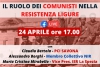 Il PCI organizza un evento online: &quot;Il ruolo dei comunisti nella Resistenza Ligure&quot;