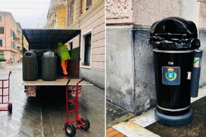 La Spezia, al via la sostituzione totale dei cestini stradali