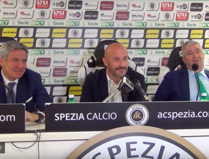 Vincenzo Italiano, la presentazione del nuovo allenatore dello Spezia Calcio