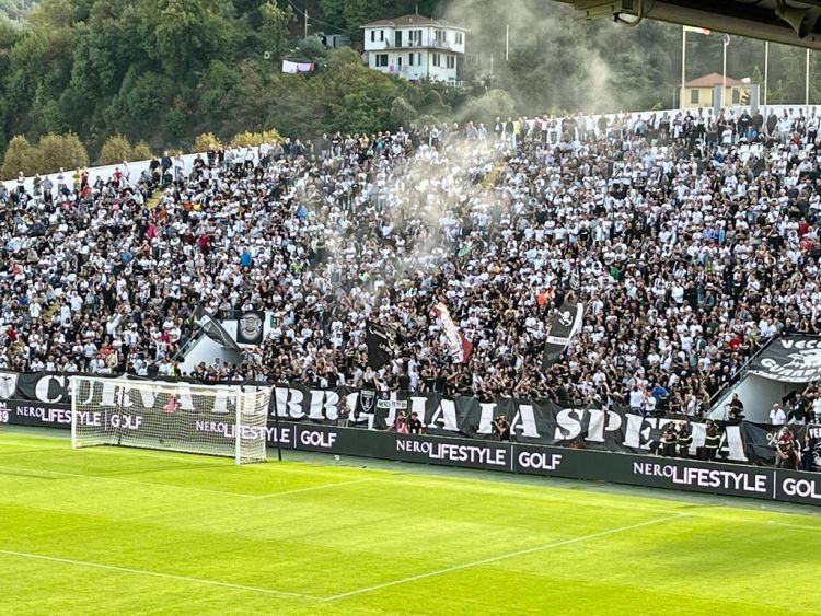 Spezia-Ascoli, il sostegno dei tifosi alla squadra si fa sentire: oltre 5600 presenti