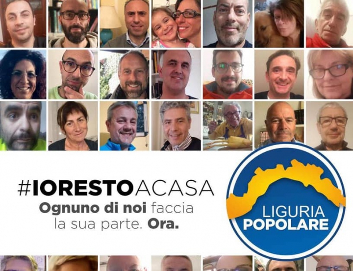 Coronavirus, Liguria Popolare invita le persone a restare a casa