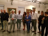 Il sindaco Pierluigi Peracchini con la giunta comunale in visita al Museo Amedeo Lia